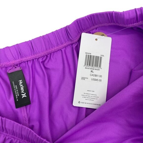 NWT HURLEY Solid Swim Short Sz XL Purple - Picture 4 of 5